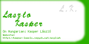 laszlo kasper business card
